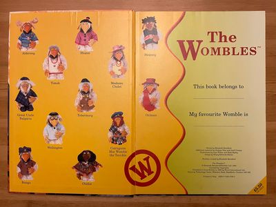 Inside cover of the 1999 Wombles annual